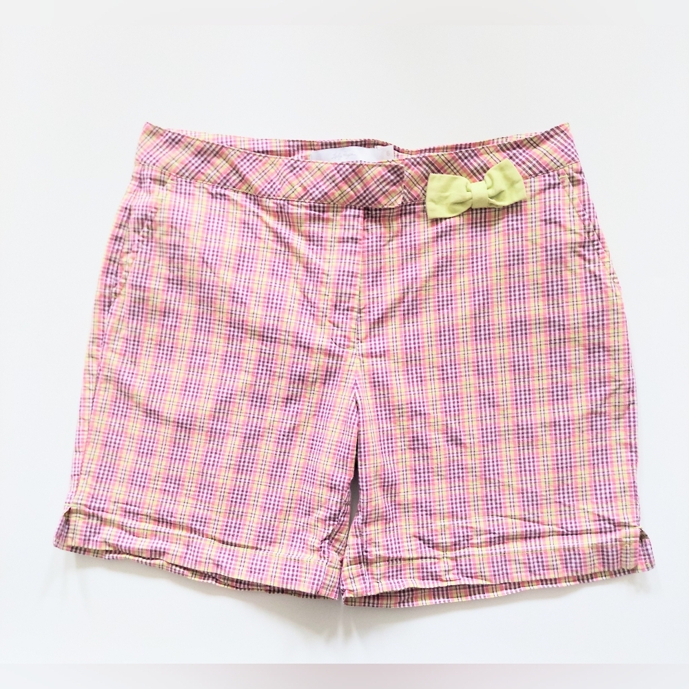 Lady Hagen Refresh Leeds Plaid Golf Shorts Green Purple Size 6